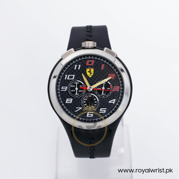 Ferrari Men’s Quartz Black Silicone Strap Black Dial 48mm Watch 0830100