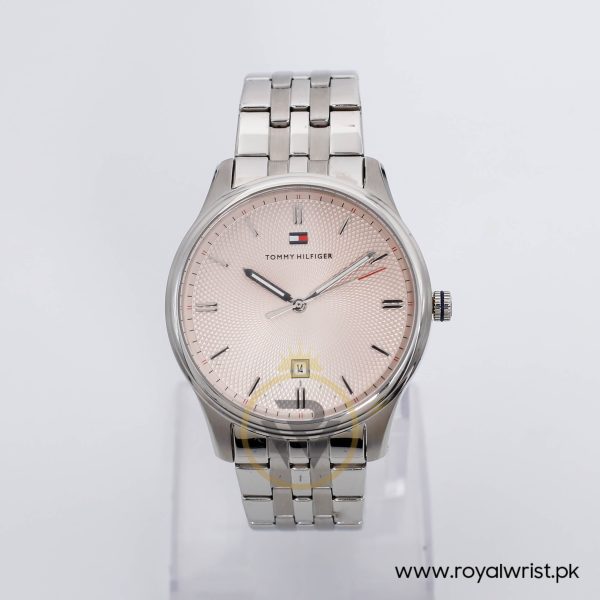 Tommy Hilfiger Men’s Quartz Silver Stainless Steel Pink Dial 44mm Watch 1791491
