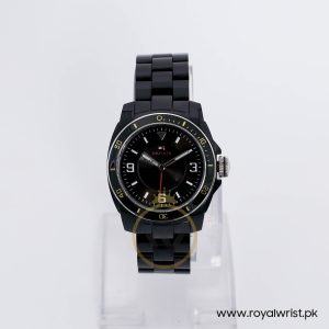 Tommy Hilfiger Women’s Quartz Black Plastic Chain Black Dial 36mm Watch 1781201