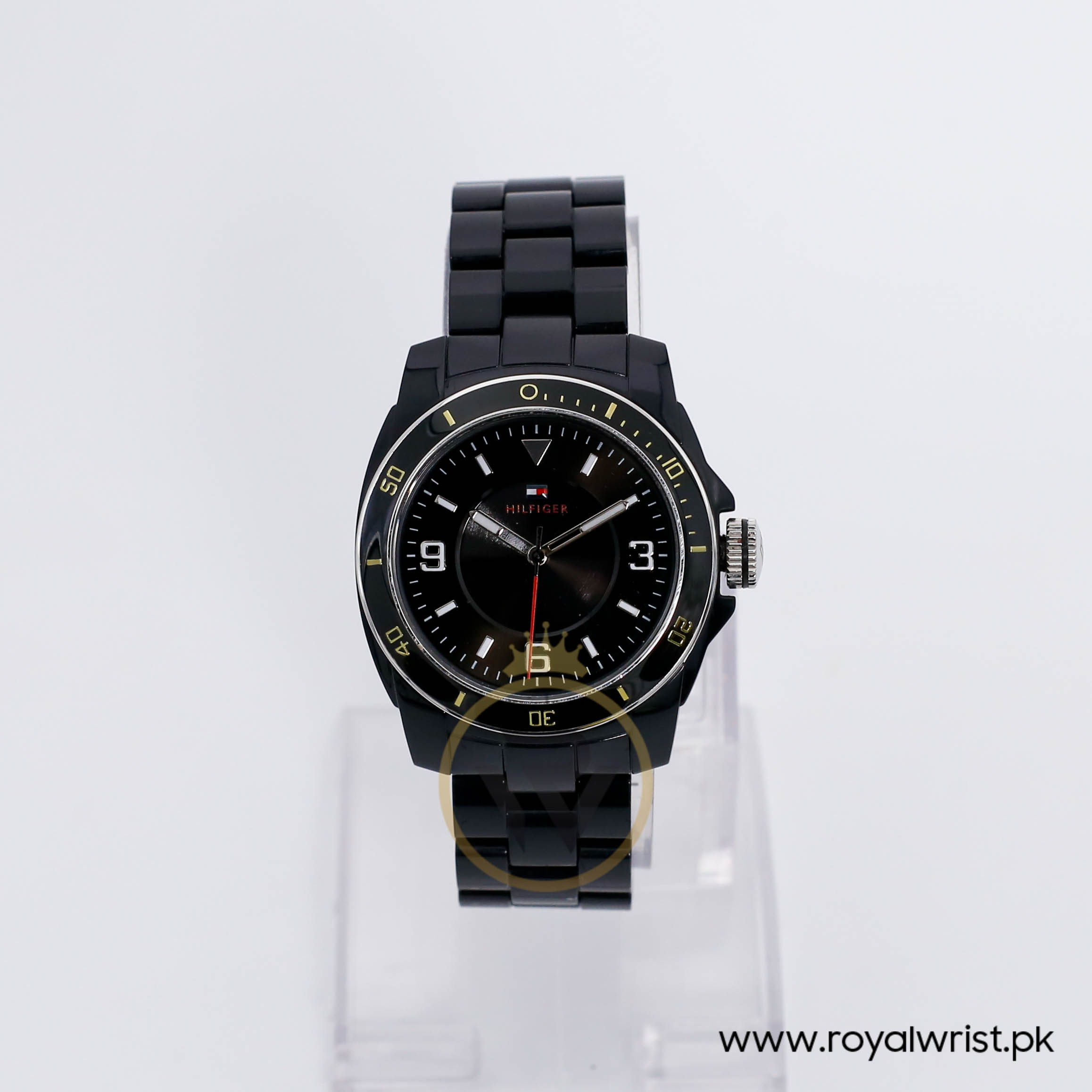 Tommy hilfiger black sales chain watches