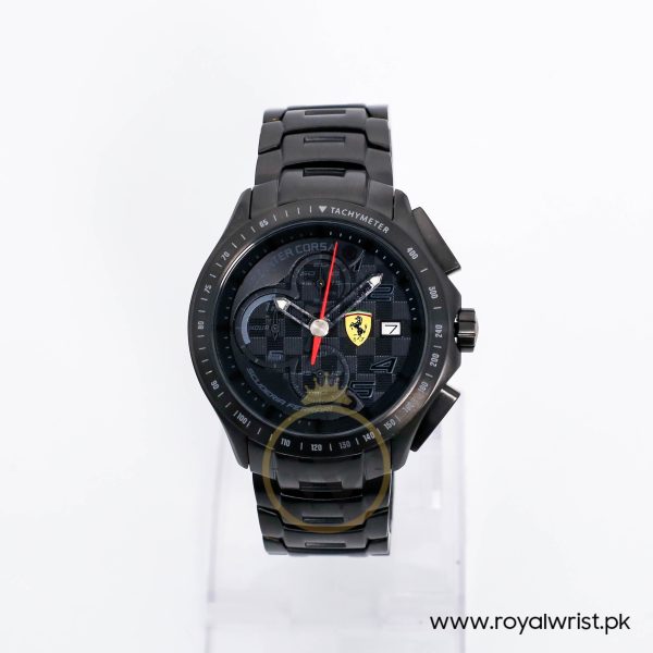 Ferrari Men’s Quartz Black Stainless Steel Black Dial 44mm Watch 0830087