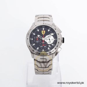 Ferrari Men’s Quartz Silver Stainless Steel Black Dial 44mm Watch 0830083