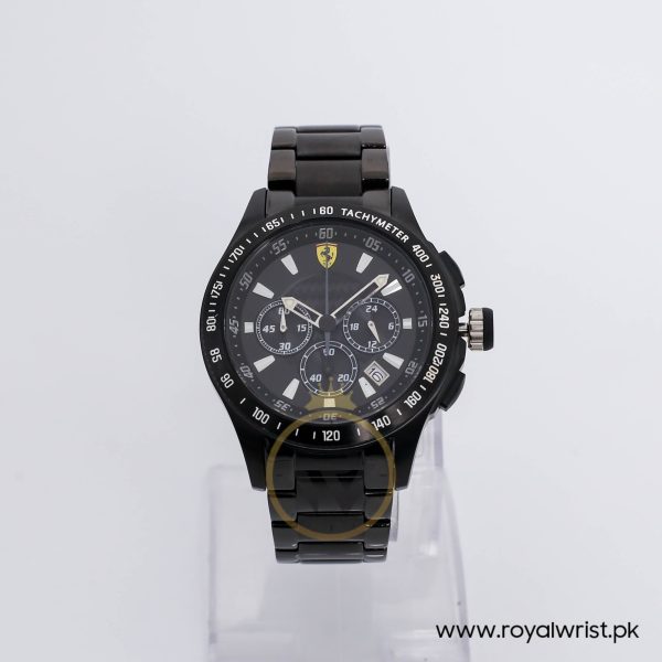 Ferrari Men’s Quartz Black Stainless Steel Black Dial 44mm Watch 0830046