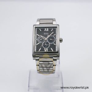 Hugo Boss Men’s Quartz Silver Stainless Steel Black Dial 36mm Watch 1512400