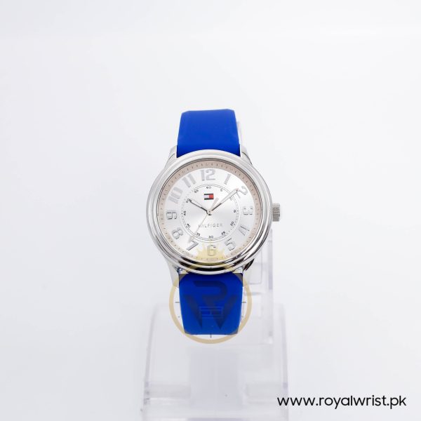 Tommy Hilfiger Women’s Quartz Blue Silicone Strap Silver Dial 40mm Watch 1781285