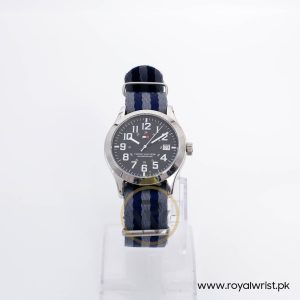 Tommy Hilfiger Men’s Quartz Two-tone Nylon Strap Black Dial 40mm Watch 1790633