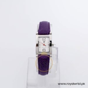 Tommy Hilfiger Women’s Quartz Purple Leather Strap Silver Dial 22mm Watch 17808397