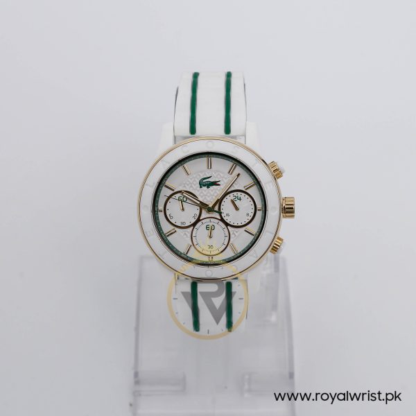 Lacoste Women’s Quartz White & Green Silicone Strap White Dial 40mm Watch 2000844