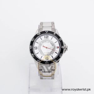 Tommy Hilfiger Men’s Quartz Silver Stainless Steel White Dial 46mm Watch 1790838