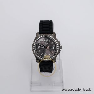 Juicy Couture Women’s Quartz Black Silicone Strap Black Dial 38mm Watch 1900794