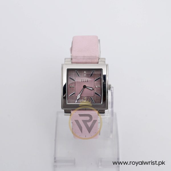 Elle Women’s Quartz Pink Nylon Strap Pink Dial 32mm Watch 20027S04C