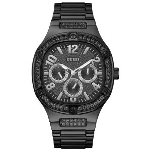 Guess Men’s Quartz Black Stainless Steel Black Dial 46mm Watch GW0576G3