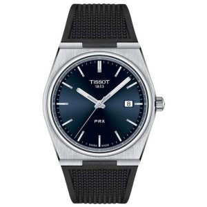 TISSOT PRX Men’s Quartz Swiss Made Black Silicone Strap Blue Dial 40mm Watch T137.410.17.041.00