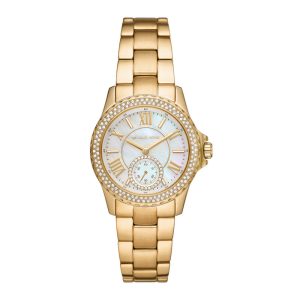 Michael Kors Women’s Quartz Gold Stainless Mother Of Pearl Dial 33mm Watch MK7363