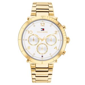 Tommy Hilfiger Women’s Quartz Gold Stainless Steel Silver Dial 38mm Watch 1782490