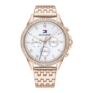 Tommy Hilfiger Women’s Quartz Rose Gold Stainless Steel Silver Dial 38mm Watch 1782143
