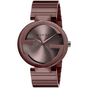 Gucci Men’s Swiss Made Quartz Brown Stainless Steel Brown Dial 37mm Watch YA133317
