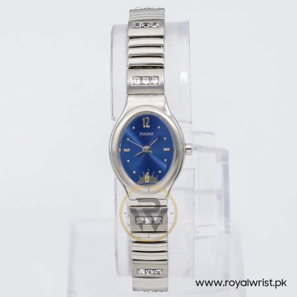 Pulsar by Seiko Women’s Quartz Silver Stainless Steel Blue Dial 19mm Watch PRS579X9