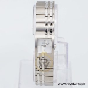 Pulsar by Seiko Women’s Quartz Silver Stainless Steel Silver & White Dial 16mm Watch PEG781X1
