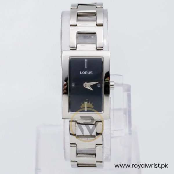 Lorus By Seiko Women’s Quartz Silver Stainless Steel Black Dial 20mm Watch Y120X048