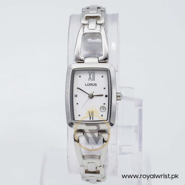 Lorus By Seiko Women’s Quartz Silver Stainless Steel White Dial 20mm Watch VJ22X137