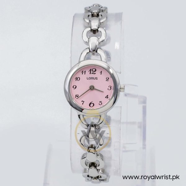 Lorus By Seiko Women’s Quartz Silver Stainless Steel Pink Dial 22mm Watch RRW35EX9