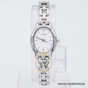 Lorus By Seiko Women’s Quartz Silver Stainless Steel White Dial 22mm Watch RRW49EX9