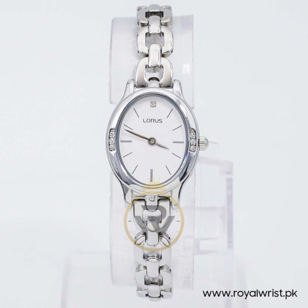 Lorus By Seiko Women’s Quartz Silver Stainless Steel White Dial 22mm Watch RRW49EX9