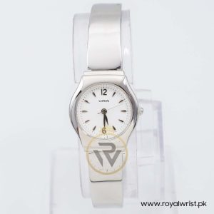 Lorus By Seiko Women’s Quartz Silver Stainless Steel White Dial 24mm Watch RRS47CX