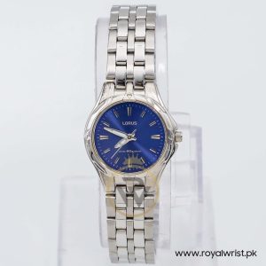Lorus By Seiko Women’s Quartz Silver Stainless Steel Blue Dial 24mm Watch RRS75KX9