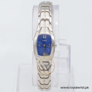 Lorus By Seiko Women’s Quartz Silver Stainless Steel Navy Blue Dial 16mm Watch REG07CX9