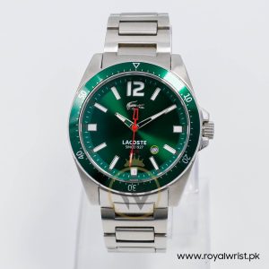 Lacoste Men’s Quartz Silver Stainless Steel Green Dial 43mm Watch 2010635