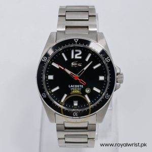 Lacoste Men’s Quartz Silver Stainless Steel Black Dial 43mm Watch 2010639