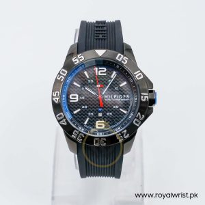 Tommy Hilfiger Men’s Quartz Black Silicone Strap Black Dial 46mm Watch 17909831/1