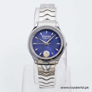 Versus Versace Women’s Quartz Silver Stainless Steel Blue Dial 34mm Watch VSP563017
