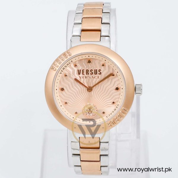 Versus Versace Women’s Quartz Two Tone Stainless Steel Rose Gold Dial 36mm Watch VSP370617/1