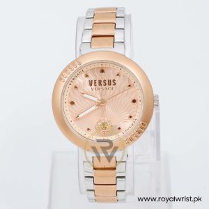 Versus Versace Women’s Quartz Two Tone Stainless Steel Rose Gold Dial 36mm Watch VSP370617