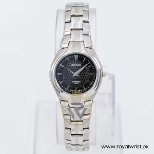 Lorus By Seiko Women’s Quartz Silver Stainless Steel Black Dial 25mm Watch VX50X255