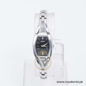 Lorus By Seiko Women’s Quartz Silver Stainless Steel Black Dial 20mm Watch V501X464