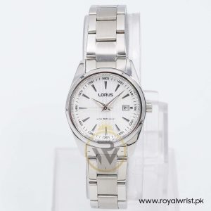 Lorus By Seiko Women’s Quartz Silver Stainless Steel Silver & White Dial 28mm Watch PC22X009