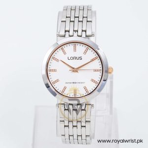 Lorus By Seiko Women’s Quartz Silver Stainless Steel White Dial 34mm Watch V501X468