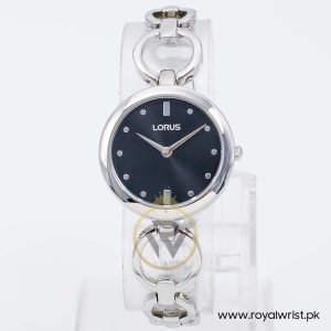 Lorus By Seiko Women’s Quartz Silver Stainless Steel Black Dial 30mm Watch Y120X054