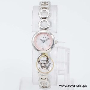 Lorus By Seiko Women’s Quartz Silver Stainless Steel Silver&Pink Dial 19mm Watch REG36BX9
