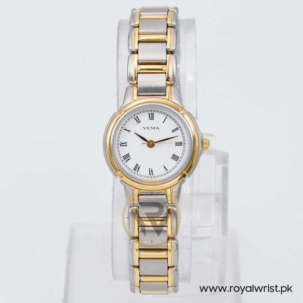 Yema Women’s Quartz Two Tone Stainless Steel White Dial 24mm Watch YM604