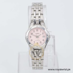 Lorus By Seiko Women’s Quartz Silver Stainless Steel Pink Dial 25mm Watch VX82X351