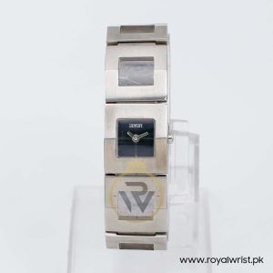 Esmurt Women’s Quartz Silver Stainless Steel Black Dial 20mm Watch SL3035