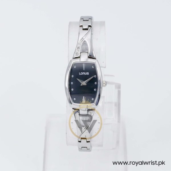 Lorus By Seiko Women’s Quartz Silver Stainless Steel Black Dial 20mm Watch RRW29EX9