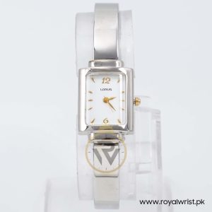 Lorus By Seiko Women’s Quartz Silver Stainless Steel White Dial 20mm Watch RRS39CX