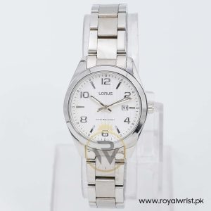 Lorus By Seiko Women’s Quartz Silver Stainless Steel Silver & White Dial 30mm Watch RJ305BX9