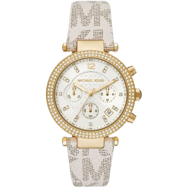 Michael Kors Women’s Quartz White Leather Strap White Dial 39 mm Watch MK6916